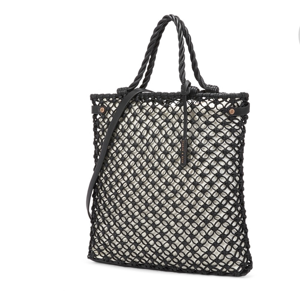 Charles - Keith Hallow Woven Shoulder & Tote Bag